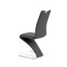 Scaun living/sufragerie Halmar K188, cadru metal, stil modern, 45x63x101cm, piele, negru