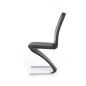 Scaun modern pentru dining, cadru metal, 45x63x101cm, piele ecologica neagra Scaun modern pentru dining, cadru metal, 45x63x101cm, piele ecologica neagra