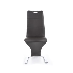 Scaun living/sufragerie Halmar K188, cadru metal, stil modern, 45x63x101cm, piele, negru