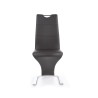 Scaun living/sufragerie Halmar K188, cadru metal, stil modern, 45x63x101cm, piele, negru