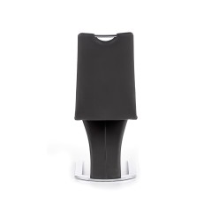 Scaun living/sufragerie Halmar K188, cadru metal, stil modern, 45x63x101cm, piele, negru