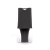 Scaun living/sufragerie Halmar K188, cadru metal, stil modern, 45x63x101cm, piele, negru