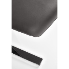 Scaun living/sufragerie Halmar K188, cadru metal, stil modern, 45x63x101cm, piele, negru