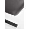 Scaun living/sufragerie Halmar K188, cadru metal, stil modern, 45x63x101cm, piele, negru