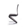 Scaun living/sufragerie Halmar K194, cadru metal, stil modern, 45x58x99cm, piele, negru