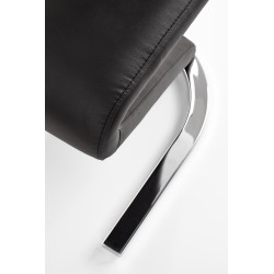 Scaun living/sufragerie Halmar K194, cadru metal, stil modern, 45x58x99cm, piele, negru