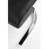 Scaun living/sufragerie Halmar K194, cadru metal, stil modern, 45x58x99cm, piele, negru