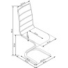 Scaun living/sufragerie Halmar K194, cadru metal, stil modern, 45x58x99cm, piele, negru