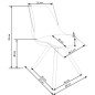 Scaun stil scandinav pentru living, cadru din lemn, 48x57x81 cm, piele eco, spatar ABS alb Scaun stil scandinav pentru living, cadru din lemn, 48x57x81 cm, piele eco, spatar ABS alb