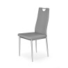 Scaun living/sufragerie Halmar K202, cadru metal,  stil modern, 44x59x97x48cm, ABS/piele, gri