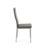 Scaun living/sufragerie Halmar K202, cadru metal,  stil modern, 44x59x97x48cm, ABS/piele, gri