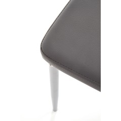 Scaun living/sufragerie Halmar K202, cadru metal,  stil modern, 44x59x97x48cm, ABS/piele, gri