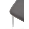 Scaun living/sufragerie Halmar K202, cadru metal,  stil modern, 44x59x97x48cm, ABS/piele, gri