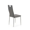Scaun living/sufragerie Halmar K202, cadru metal,  stil modern, 44x59x97x48cm, ABS/piele, gri