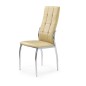 Scaun metalic dining, finisaj cromat, stil modern, 43x54x101x47 cm, piele ecologica, bej Scaun metalic dining, finisaj cromat, stil modern, 43x54x101x47 cm, piele ecologica, bej