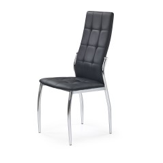Scaun living/sufragerie Halmar K209, cadru metal, stil modern, 43x54x101x47cm, piele, negru