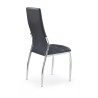 Scaun living/sufragerie Halmar K209, cadru metal, stil modern, 43x54x101x47cm, piele, negru