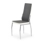 Scaun piele ecologica, cadru metalic, pentru dining si living, inaltime 101 cm, gri si alb Scaun piele ecologica, cadru metalic, pentru dining si living, inaltime 101 cm, gri si alb