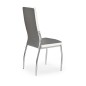 Scaun piele ecologica, cadru metalic, pentru dining si living, inaltime 101 cm, gri si alb Scaun piele ecologica, cadru metalic, pentru dining si living, inaltime 101 cm, gri si alb