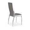 Scaun living/sufragerie Halmar K210, cadru metal, stil modern, 42x42x100x47cm, piele, gri/alb