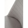 Scaun living/sufragerie Halmar K214, cadru lemn,  stil scandinav, 45x53x90x47cm, piele, gri