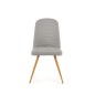 Scaun scandinav pentru sufragerie, cadru metalic, 45x59x90x47 cm, tapiterie gri