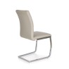 Scaun living/sufragerie Halmar K228, cadru metal, stil modern, 42x62x106x50cm, piele, gri