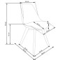 Scaun scandinav bucatarie, picioare lemn, polipropilena transparenta, sezut tapitat, inaltime 83 cm, alb
