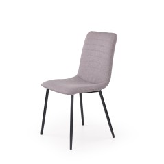 Scaun living/sufragerie Halmar K251, cadru metal,  stil modern, 42x39x88x46cm, textil, gri