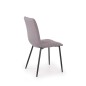 Scaun tapitat pentru living, baza metalica, 88x55x42 cm, gri si negru
