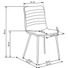 Scaun living/sufragerie Halmar K251, cadru metal,  stil modern, 42x39x88x46cm, textil, gri