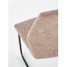 Scaun living/sufragerie Halmar K272, cadru metal, spatar matlasat, stil modern, 45x57x94x47cm, piele, bej