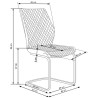 Scaun living/sufragerie Halmar K272, cadru metal, spatar matlasat, stil modern, 45x57x94x47cm, piele, bej