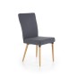Scaun tapitat gri, picioare lemn, pentru interioare moderne, inaltime 95 cm Scaun tapitat gri, picioare lemn, pentru interioare moderne, inaltime 95 cm