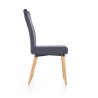 Scaun living/sufragerie Halmar K273, cadru lemn/metal, stil modern, 45x60x95x49cm, textil, gri