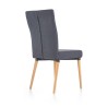 Scaun living/sufragerie Halmar K273, cadru lemn/metal, stil modern, 45x60x95x49cm, textil, gri