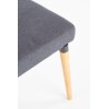 Scaun living/sufragerie Halmar K273, cadru lemn/metal, stil modern, 45x60x95x49cm, textil, gri