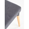 Scaun living/sufragerie Halmar K273, cadru lemn/metal, stil modern, 45x60x95x49cm, textil, gri