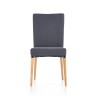 Scaun living/sufragerie Halmar K273, cadru lemn/metal, stil modern, 45x60x95x49cm, textil, gri