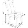 Scaun living/sufragerie Halmar K273, cadru lemn/metal, stil modern, 45x60x95x49cm, textil, gri