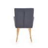 Scaun living/sufragerie Halmar K274, cadru lemn/metal, stil clasic, 62x61x92x49cm, textil, gri
