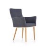 Scaun living/sufragerie Halmar K274, cadru lemn/metal, stil clasic, 62x61x92x49cm, textil, gri