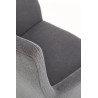 Scaun living/sufragerie Halmar K274, cadru lemn/metal, stil clasic, 62x61x92x49cm, textil, gri