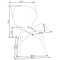 Scaun tapitat cu piele ecologica alba, stil scandinav, picioare lemn, latime 48 cm Scaun tapitat cu piele ecologica alba, stil scandinav, picioare lemn, latime 48 cm