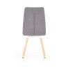 Scaun living/sufragerie Halmar K282, cadru lemn/metal, spatar matlasat, stil scandinav, 56x44x93x48cm, textil, gri