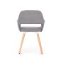 Scaun tip fotoliu, tapiterie material textil gri, cadru lemn/metal, design scandinav Scaun tip fotoliu, tapiterie material textil gri, cadru lemn/metal, design scandinav