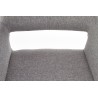 Scaun living/sufragerie Halmar K283, cadru lemn/metal, stil scandinav, 56x56x80x48cm, textil, gri
