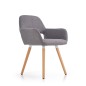 Scaun tip fotoliu, tapiterie material textil gri, cadru lemn/metal, design scandinav Scaun tip fotoliu, tapiterie material textil gri, cadru lemn/metal, design scandinav