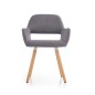 Scaun tip fotoliu, tapiterie material textil gri, cadru lemn/metal, design scandinav Scaun tip fotoliu, tapiterie material textil gri, cadru lemn/metal, design scandinav