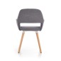 Scaun tip fotoliu, tapiterie material textil gri, cadru lemn/metal, design scandinav Scaun tip fotoliu, tapiterie material textil gri, cadru lemn/metal, design scandinav